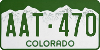 CO license plate AAT470