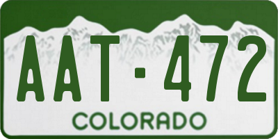 CO license plate AAT472