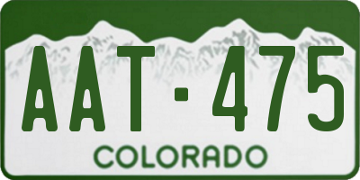 CO license plate AAT475