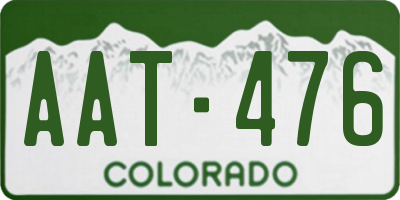 CO license plate AAT476