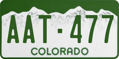 CO license plate AAT477