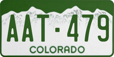 CO license plate AAT479