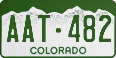 CO license plate AAT482