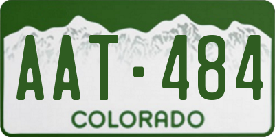CO license plate AAT484