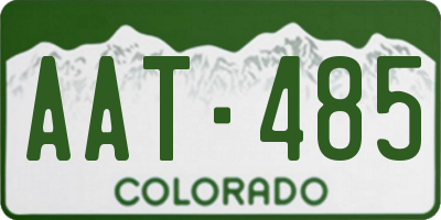 CO license plate AAT485