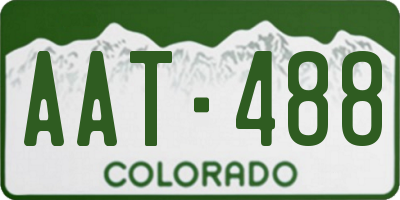 CO license plate AAT488