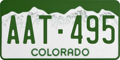 CO license plate AAT495