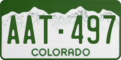 CO license plate AAT497
