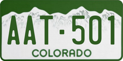 CO license plate AAT501