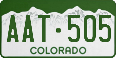 CO license plate AAT505