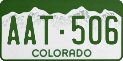 CO license plate AAT506