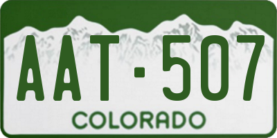 CO license plate AAT507