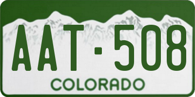CO license plate AAT508
