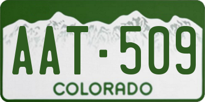 CO license plate AAT509