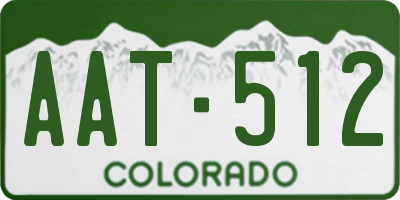 CO license plate AAT512