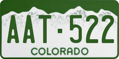 CO license plate AAT522