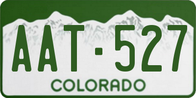 CO license plate AAT527