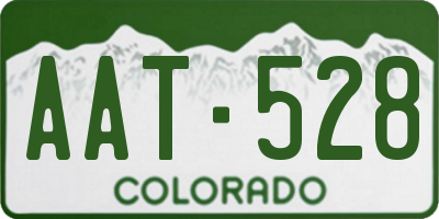 CO license plate AAT528
