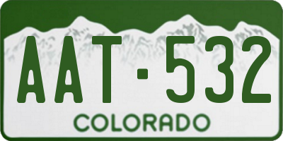 CO license plate AAT532