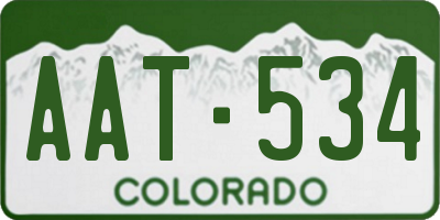 CO license plate AAT534