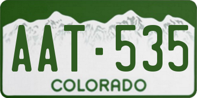 CO license plate AAT535