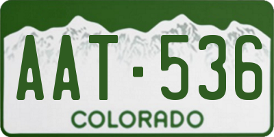 CO license plate AAT536