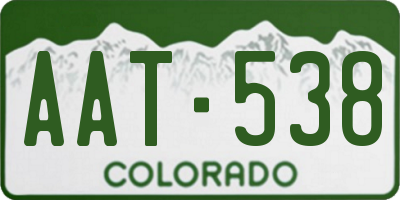 CO license plate AAT538