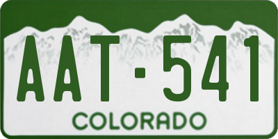 CO license plate AAT541