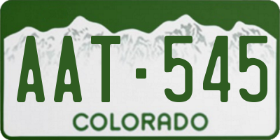 CO license plate AAT545