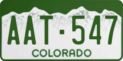 CO license plate AAT547