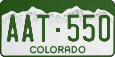 CO license plate AAT550