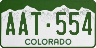 CO license plate AAT554