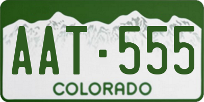 CO license plate AAT555