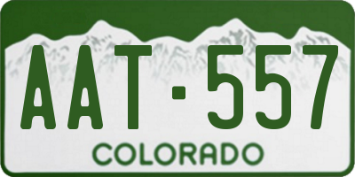 CO license plate AAT557