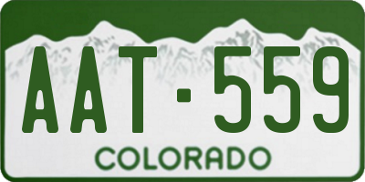 CO license plate AAT559