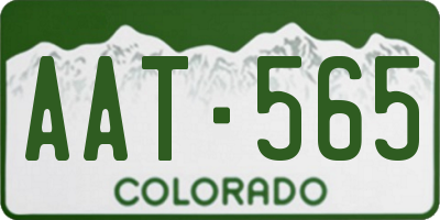 CO license plate AAT565