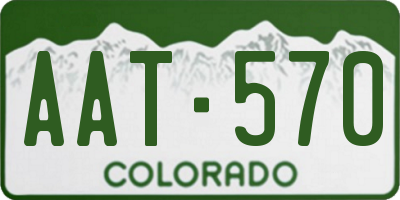 CO license plate AAT570