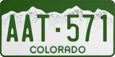 CO license plate AAT571