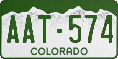 CO license plate AAT574