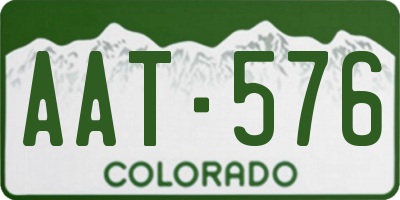 CO license plate AAT576