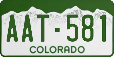 CO license plate AAT581