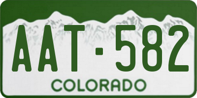 CO license plate AAT582