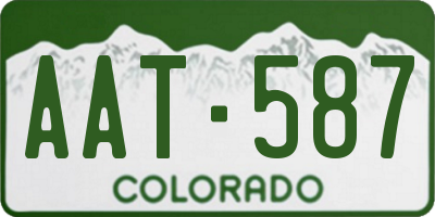 CO license plate AAT587