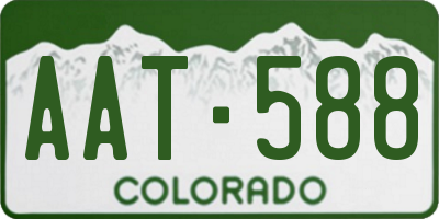 CO license plate AAT588