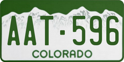 CO license plate AAT596