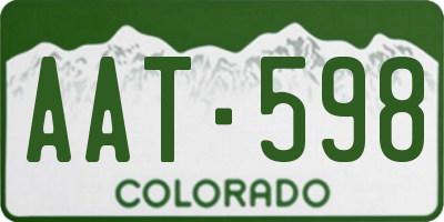 CO license plate AAT598