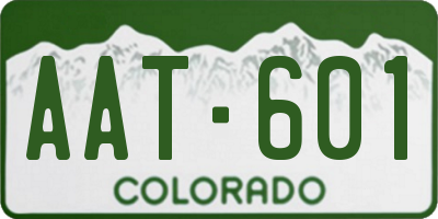 CO license plate AAT601