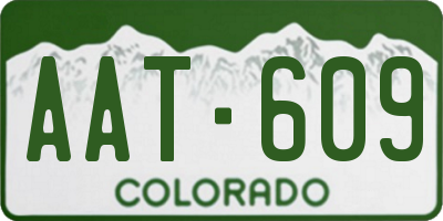 CO license plate AAT609
