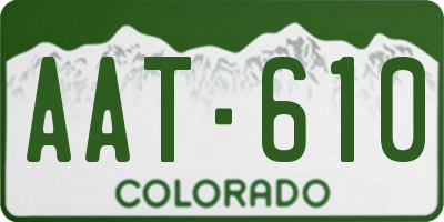 CO license plate AAT610
