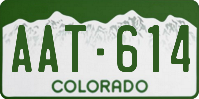 CO license plate AAT614
